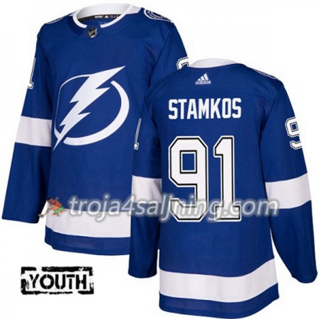 Tampa Bay Lightning tröja Steven Stamkos 91 Adidas 2017-2018 Blå Authentic - NHL Tröjor Barn Tampa Bay Lightning tröja Steven Stamkos 91 Adidas 2017-2018 Blå Authentic - NHL Tröjor Barn